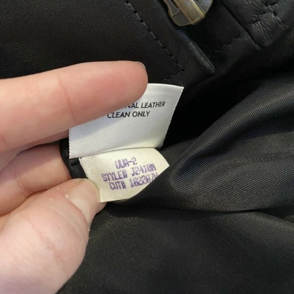 Eileen Fisher Black Genuine Leather Moto Jacket - Picture 8 of 8